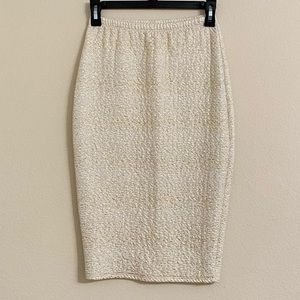 Gold Speckled Pencil Skirt